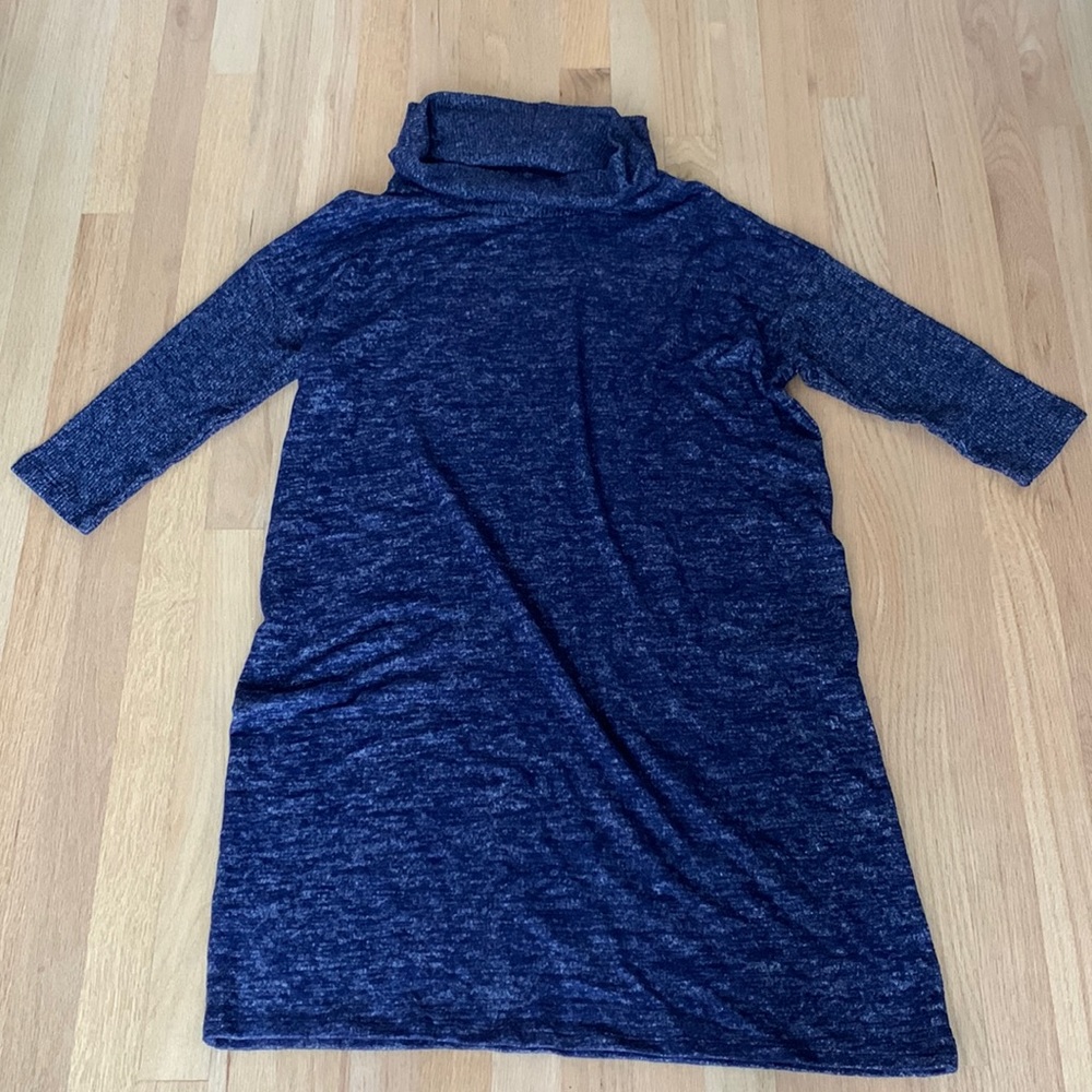Oversized neck sweater dress